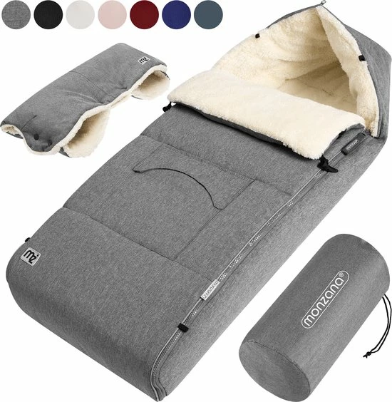 Monzana Baby Voetenzak Met Ritssluiting - Wasbaar 90x60 Cm Bordeaux 4 Monzana Baby Voetenzak Met Ritssluiting - Wasbaar 90x60 Cm Bordeaux - Afbeelding 2