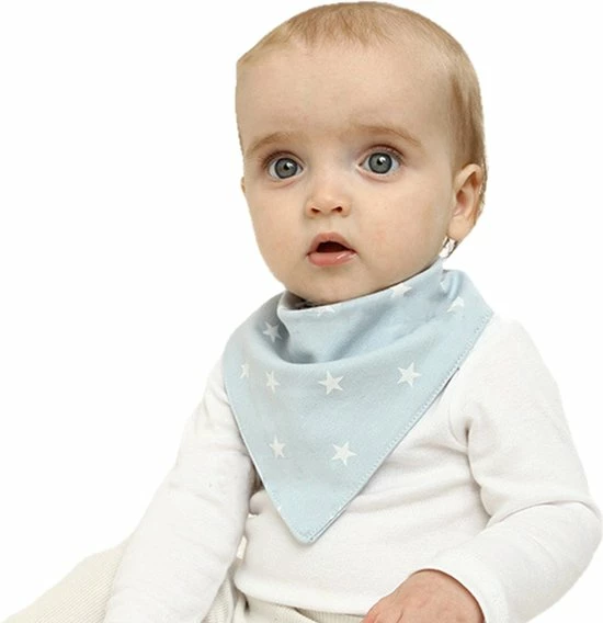 MINIIYOU 5 Stuks Bandana Slabbetjes - Blauwe Ster Geel Groen 5 MINIIYOU 5 Stuks Bandana Slabbetjes - Blauwe Ster Geel Groen - Afbeelding 3