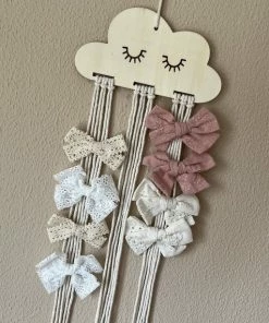 Junez Haaraccessoires Wolkje - Haarspeldjes En Haarknipjes Houder - Babykamer Kinderkamer - Cadeau Baby Kind - Hout -Sophie Shop 550x571 6