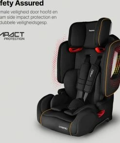 Hamilton By Yoop Cabrio Premium Opvouwbare Autostoel – Veilig, Comfortabel En Lichtgewicht Autozitje – Groep I, II, III Autostoeltje Voor 9 Maanden Tot 12 Jaar – Neon Oranje – ISOFIX Kliksysteem - 1e Opvouwbare Autostoel Ter Wereld -Sophie Shop 550x572 3