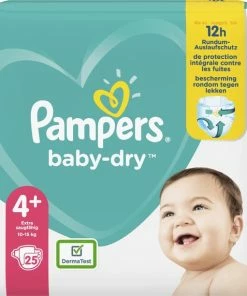 Pampers Baby-Dry - Maat 4+ (10-15kg) - 25 Luiers -Sophie Shop 550x572 4