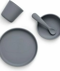 Jollein Kinderserviesset Siliconen 4-delig - Storm Grey -Sophie Shop 550x576