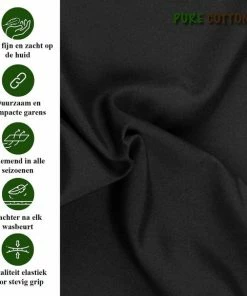 PURE HOME COTTON Hoeslaken 120x200 Katoen - Tot (30cm) - Jersey - Meer Kleuren - Strijkvrij - Lange Levensduur - Zwart -Sophie Shop 550x576 5