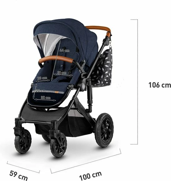 Kinderkraft Kinderwagen Prime 3 In 1 Deep Navy (incl. Autostoel) 15 Kinderkraft Kinderwagen Prime 3 In 1 Deep Navy (incl. Autostoel) - Afbeelding 13