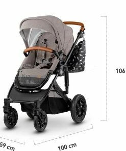 Kinderkraft Kinderwagen Prime 3 In 1 Beige (incl. Autostoel) -Sophie Shop 550x581
