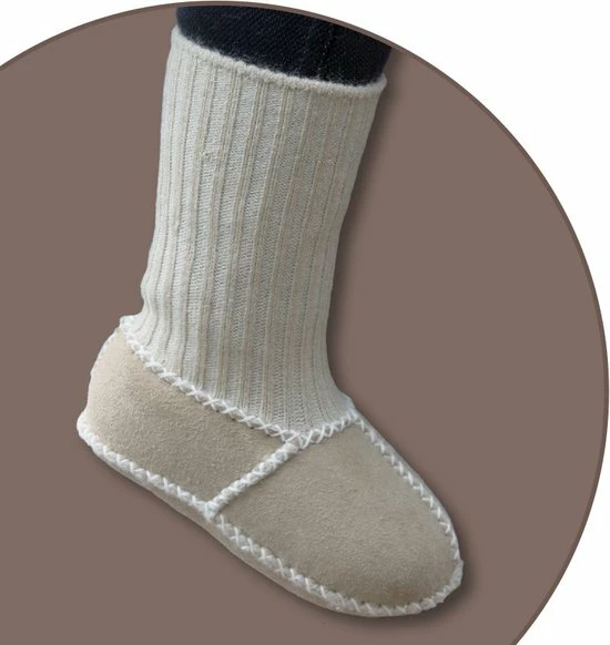WOOOL® Schapenvacht Slofjes - Baby - Beige (20/21) 100% Echt Leer En Schapenwol - ECO+ 6 WOOOL® Schapenvacht Slofjes - Baby - Beige (20/21) 100% Echt Leer En Schapenwol - ECO+ - Afbeelding 4