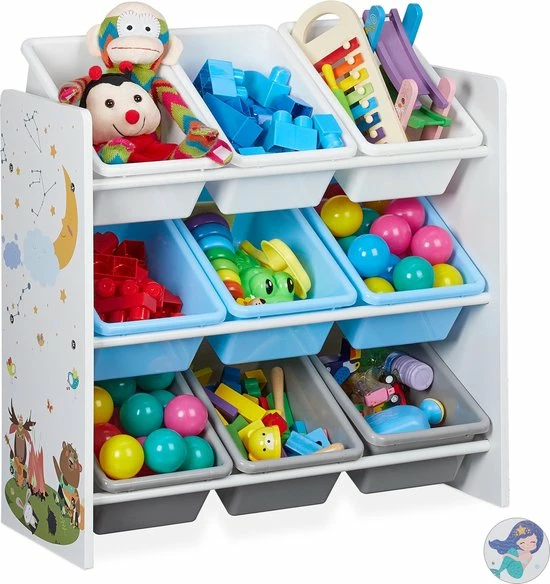 Relaxdays Kinderkast Speelgoed - Speelgoedkast - Speelgoedkist - Opbergkast - 9 Kisten - A 3 Relaxdays Kinderkast Speelgoed - Speelgoedkast - Speelgoedkist - Opbergkast - 9 Kisten - A