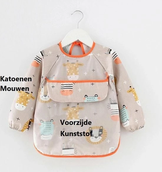 MINIIYOU Duo Pack - Oranje Leeuw & Dinosaurus Slabbetjes Met Opvangbak - 1-3 Jaar 6 MINIIYOU Duo Pack - Oranje Leeuw & Dinosaurus Slabbetjes Met Opvangbak - 1-3 Jaar - Afbeelding 4