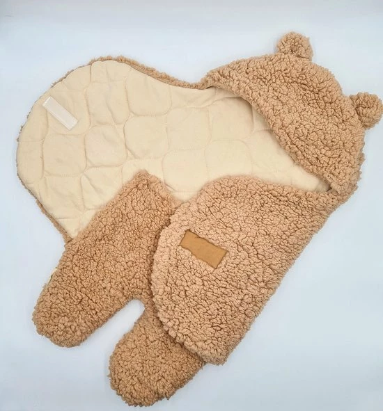 Mon Avenir - Baby Teddy Inbakerslaapzak - Extra Dik Gevoerd - Bruin - 4-6 Maanden 7 Mon Avenir - Baby Teddy Inbakerslaapzak - Extra Dik Gevoerd - Bruin - 4-6 Maanden - Afbeelding 5