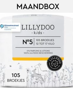 LILLYDOO Luierbroekjes - Maat 5 (12-17 Kg) - 105 Stuks - Maandbox