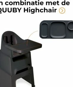 Deryan Quuby Set - Placemat - Plate Set - Kinderservies - Drinkbeker - Grijs -Sophie Shop 550x600