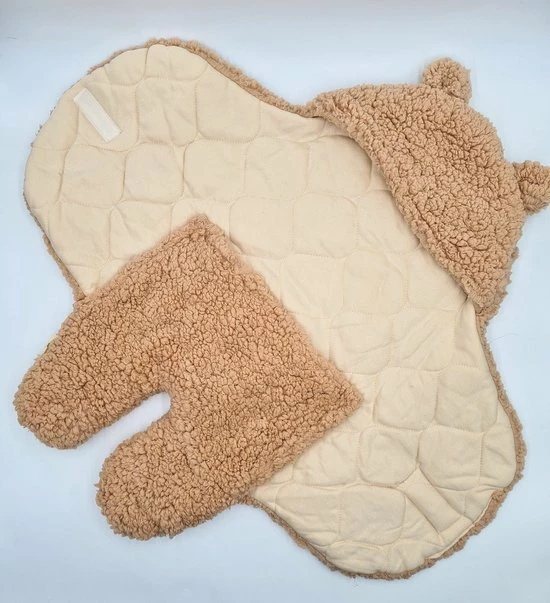 Mon Avenir - Baby Teddy Inbakerslaapzak - Extra Dik Gevoerd - Bruin - 4-6 Maanden 4 Mon Avenir - Baby Teddy Inbakerslaapzak - Extra Dik Gevoerd - Bruin - 4-6 Maanden - Afbeelding 2