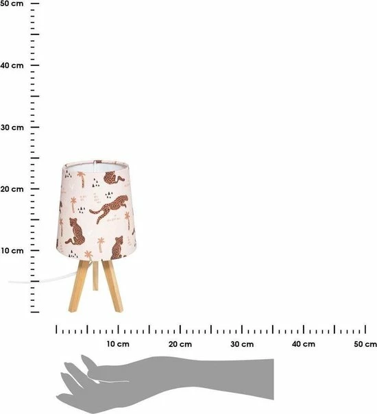 Trends By Kay Kinderlamp - Nachtlamp - Jungle Panter - Baby Of Kinderkamer - 13x13 6 Trends By Kay Kinderlamp - Nachtlamp - Jungle Panter - Baby Of Kinderkamer - 13x13 - Afbeelding 4