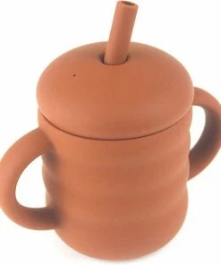 Merkloos Rietjesbeker Roest | Drinkbeker | Baby | Peuter | Siliconen