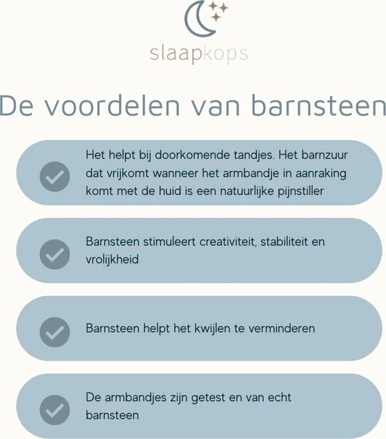 Rozenkwarts En Barnsteen Armband Baby - Helpt Bij Doorkomende Tandjes - Slaapkops 4 Rozenkwarts En Barnsteen Armband Baby - Helpt Bij Doorkomende Tandjes - Slaapkops - Afbeelding 2