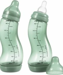 Difrax Babyfles 250 Ml Natural - Anti-Colic - Groen - 2 Stuks