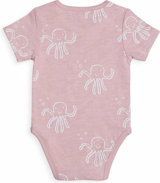 Jollein Rompertje Met Korte Mouw Octopus Pink Met Witte Print – Maat 50/56 - Biologisch Katoen Met Elastaan 4 Jollein Rompertje Met Korte Mouw Octopus Pink Met Witte Print – Maat 50/56 - Biologisch Katoen Met Elastaan - Afbeelding 2