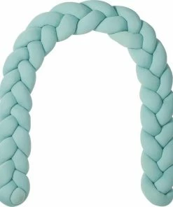 Nordic Coast Company - Handgeweven Baby Bedbumper - Baby Boxomrander - Extra Zacht - 2 Meter - Gevlochten - Mintgroen -Sophie Shop 550x632
