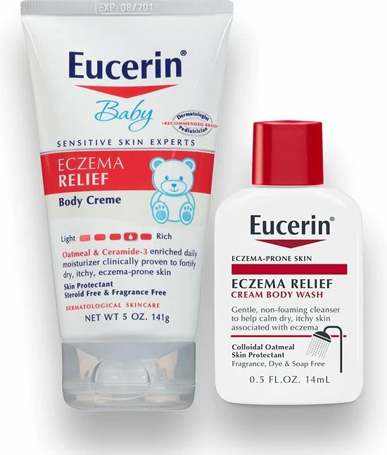 Eucerin Baby Eczema Baby Cream - Baby Was Gel - Tegen Eczeem - Verzacht De Huid - Baby Cr Me Duo Pack 3 Eucerin Baby Eczema Baby Cream - Baby Was Gel - Tegen Eczeem - Verzacht De Huid - Baby Cr Me Duo Pack