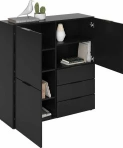 FMD - Commode - Zwart - 99x32x101 Cm -Sophie Shop 550x650