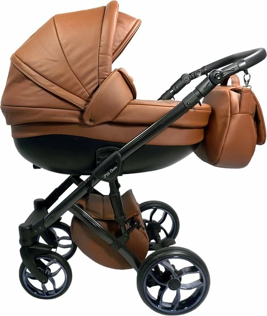 P'tit Chou Trento Cognac - Complete 3 In 1 Kinderwagen Set - Buggy + Autostoel + Incl. Accessoires 5 P'tit Chou Trento Cognac - Complete 3 In 1 Kinderwagen Set - Buggy + Autostoel + Incl. Accessoires - Afbeelding 3