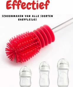 HMerch Flessenborstel - Siliconen Fles Borstel - Flesborstel Baby - Babyfles Borstel - Baby Fles Reiniger - Pijpenborstel - Blauw -Sophie Shop 550x651