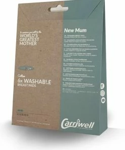 Carriwell Zoogcompressen - Biokatoen - Wasbaar - Zwart 6 Stuks Met Wasnet -Sophie Shop 550x671