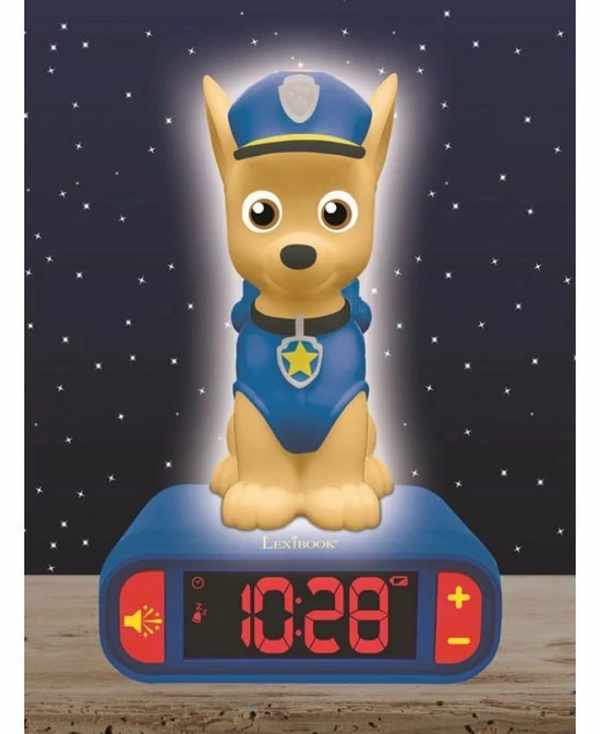 Nickelodeon Paw Patrol Wekker | Nachtlampje | Chase 4 Nickelodeon Paw Patrol Wekker | Nachtlampje | Chase - Afbeelding 2