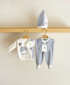 Merkloos Miniworld - Baby Geschenksets - Baby Born - Newborn Kleding - Newborn Set - Newborn Mutsje - Kraamcadeau Meisje - Baby Born Kleertjes - Kraamcadeau Jongen - Kraamcadeau - Kraampakket - Babyshower Cadeau Setje 5/delig - Blauw - 0-3 Maanden -Sophie Shop 550x687 4
