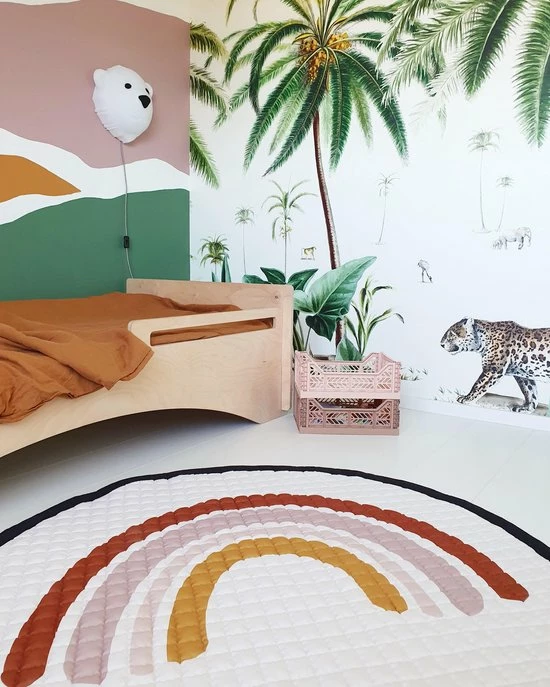 Love By Lily - Groot Speelkleed Baby - Regenboog - 140cm - Zacht Speelkleed Buiten En Binnen - Grote Speelmat - Speeltapijt Kind - Picknick Kinderkleed - Speelkleed Xxl - Speelkleed Peuter 5 Love By Lily - Groot Speelkleed Baby - Regenboog - 140cm - Zacht Speelkleed Buiten En Binnen - Grote Speelmat - Speeltapijt Kind - Picknick Kinderkleed - Speelkleed Xxl - Speelkleed Peuter - Afbeelding 3