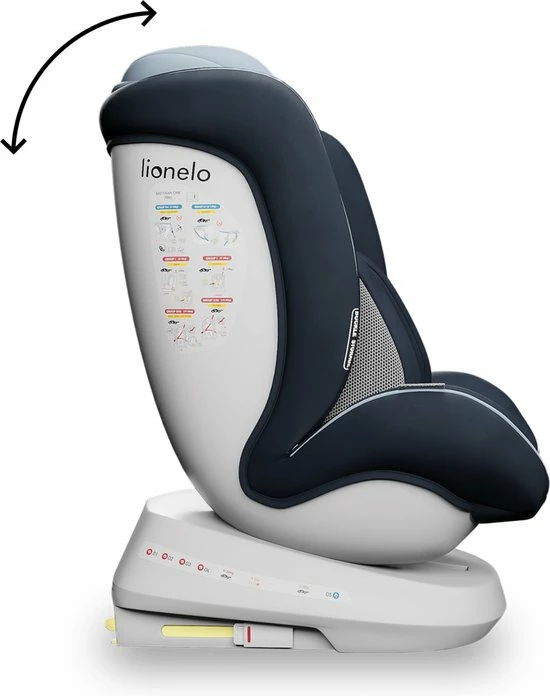 Lionelo Bastiaan One - Autostoel - 360 Met IsoFix (0-36kg) - Groep 0-1-2-3 Autostoel Voor Kinderen Van 0 Tot 12 Jaar 10 Lionelo Bastiaan One - Autostoel - 360 Met IsoFix (0-36kg) - Groep 0-1-2-3 Autostoel Voor Kinderen Van 0 Tot 12 Jaar - Afbeelding 8