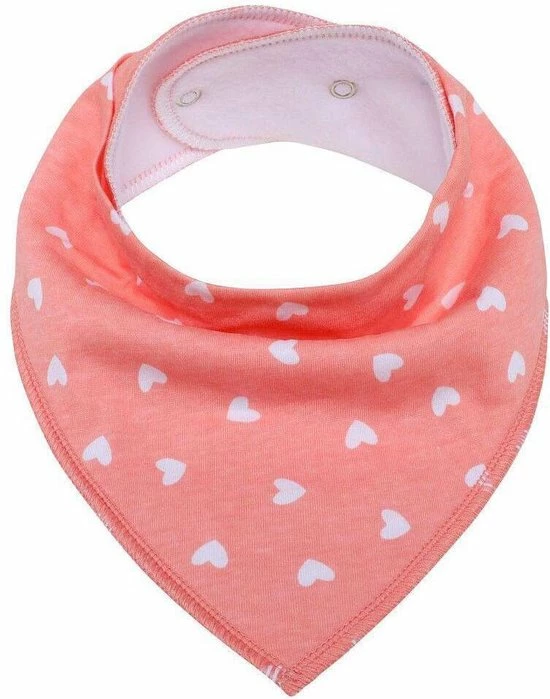 MINIIYOU Bandana Kwijlslabbetjes - Roze/Wit - 6 Stuks - Puntslabbetjes - Katoen 6 MINIIYOU Bandana Kwijlslabbetjes - Roze/Wit - 6 Stuks - Puntslabbetjes - Katoen - Afbeelding 4