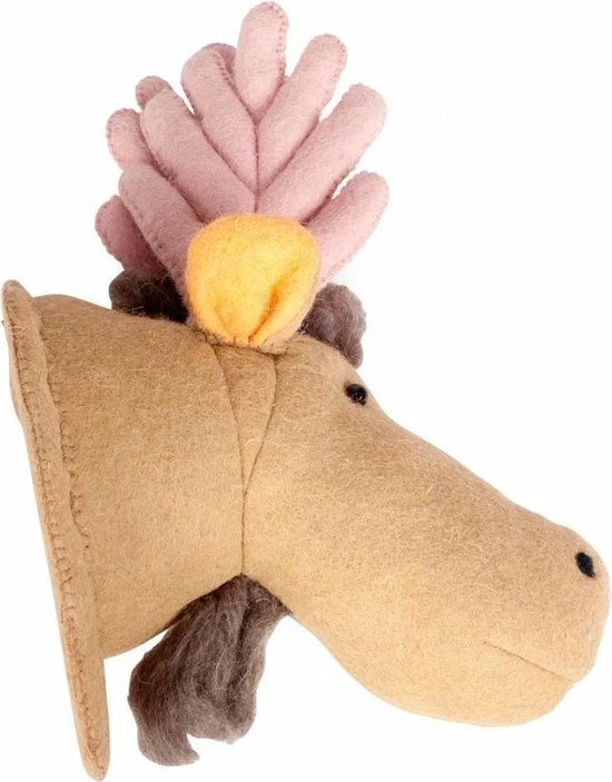 Childhome - Childhome Dierenkop Muurornament Vilt 22x38 Cm - 4 Childhome - Childhome Dierenkop Muurornament Vilt 22x38 Cm - - Afbeelding 2