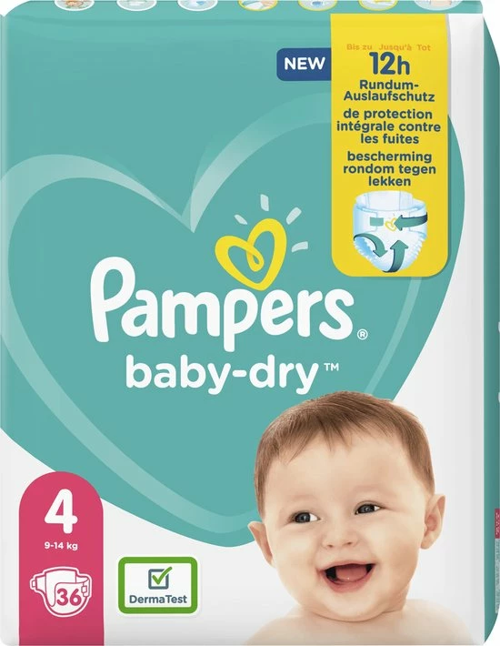 4x Pampers Baby Dry Luiers Maat 4 36 Stuks 6 4x Pampers Baby Dry Luiers Maat 4 36 Stuks - Afbeelding 4