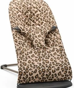 BabyBj?rn BabyBj Rn Wipstoel Bliss Donkergrijs Frame - Cotton Klassiek Quilt - Beige-Luipaard - Ergonomisch - Verstelbaar - Inklapbaar