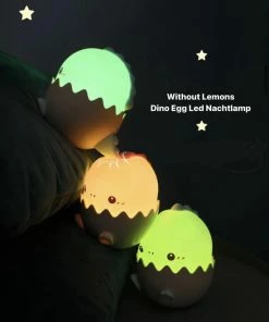 Without Lemons GROEN DinoEgg Nachtlamp | LED | USB - Oplaadbaar | 3 Licht Standen| Warm Of Wit Licht Switchknop| | Baby En Kinder Lamp |Kinderkamer | Babykamer | Kraam Cadeau | Verjaardagscadeau | Musthave |Duurzaam -Sophie Shop 550x723 1