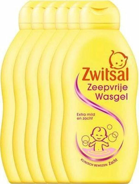 Zwitsal Zeepvrije Wasgel - 6 X 200 Ml - Voordeelverpakking 3 Zwitsal Zeepvrije Wasgel - 6 X 200 Ml - Voordeelverpakking