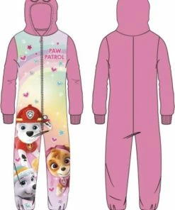 Paw Patrol Onesie - Pyjama - Met Capuchon - Roos - 92 / 2 Jaar