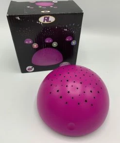 RL Sterren Projector | 4 Kleuren Led Op Batterijen | Roze | Sterretjes Nachtlamp