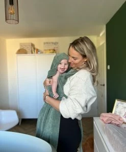 Womboo Buidel Badcape (Groen) 100% Bamboe -Sophie Shop 550x733 25