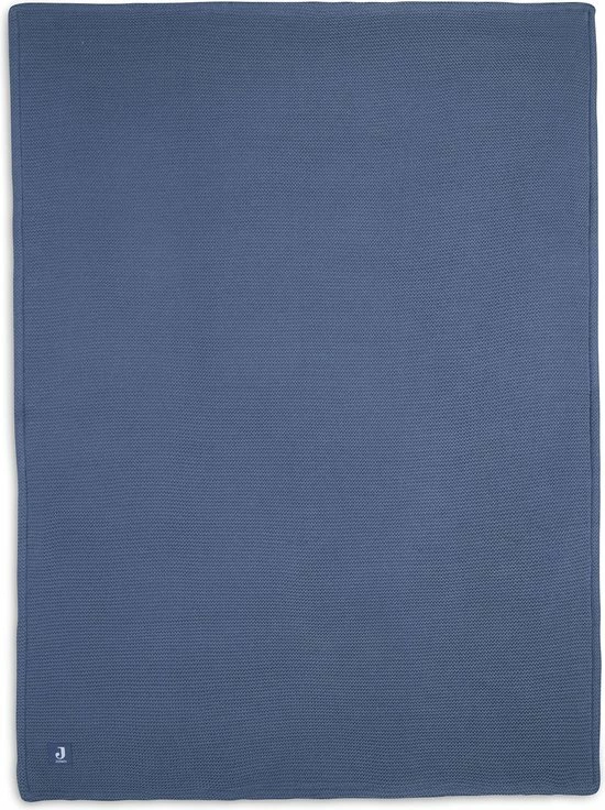 Jollein Baby Deken Ledikant 100x150cm Basic Knit - Jeans Blue/Fleece 4 Jollein Baby Deken Ledikant 100x150cm Basic Knit - Jeans Blue/Fleece - Afbeelding 2
