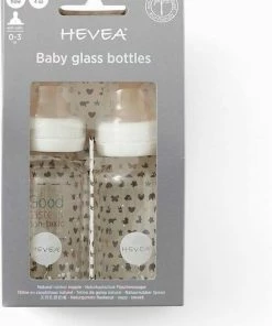HEVEA Glazen Drinkfles | Flessen Met Extra Fles Spenen Slow Flow 0-3 Mnd |120 Ml -Sophie Shop 550x739 1
