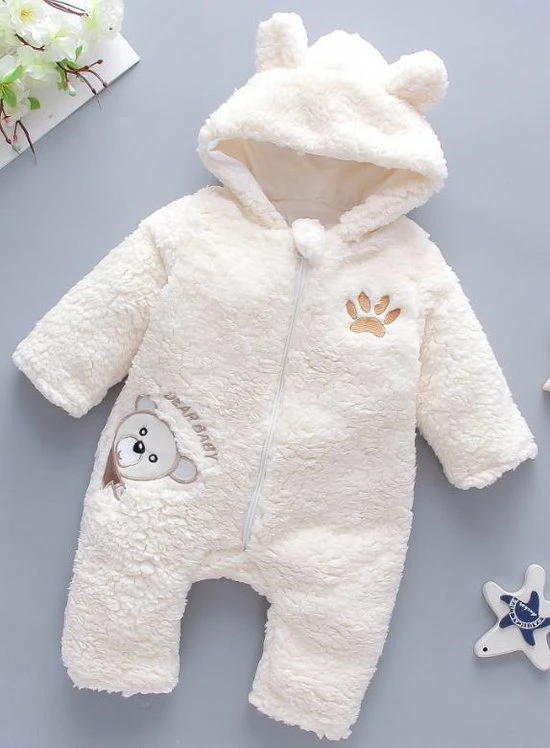 Budino Luxe Baby Pyjama Romper Onesie Dear Beer Dier - Bruin - 6 Mnd 10 Budino Luxe Baby Pyjama Romper Onesie Dear Beer Dier - Bruin - 6 Mnd - Afbeelding 8