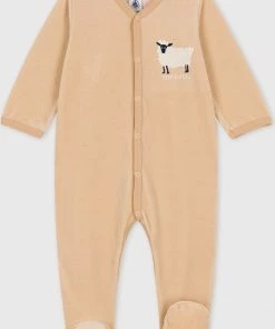 Petit Bateau Babyslaappakje Met Schapen In Fluweel Unisex Boxpak - Maat 68