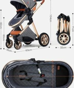 Hoobi? Hoobi - 3 In 1 Kinderwagen Luxe Kinderwagen - Buggy Wandelwagen - Multifunctioneel Opklapbaar Incl Autostoel Grijs -Sophie Shop 550x752 3