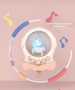 Happy World X Super Mama Club® Muziekmobiel - Muziekmobiel Baby - Babymobiel - Muziekhanger - Muziekmobiel Box - Kleur: Perzikroze -Sophie Shop 550x756 1