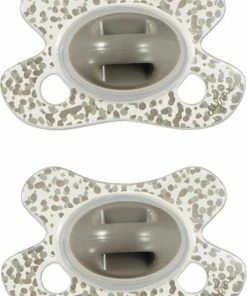Difrax Fopspeen Newborn Natural Speen - Mist/Grijs - 2 Stuks