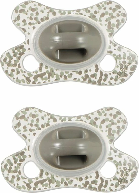 Difrax Fopspeen Newborn Natural Speen - Mist/Grijs - 2 Stuks 3 Difrax Fopspeen Newborn Natural Speen - Mist/Grijs - 2 Stuks