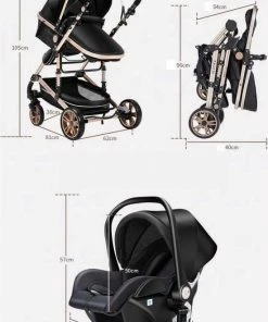 Hoobi? Hoobi Luxe Kinderwagen 3 In 1 - Buggy - Kinderwagen Met Stoel En Wieg Wandelwagen - Hoge Kwaliteit Blauw -Sophie Shop 550x768 3