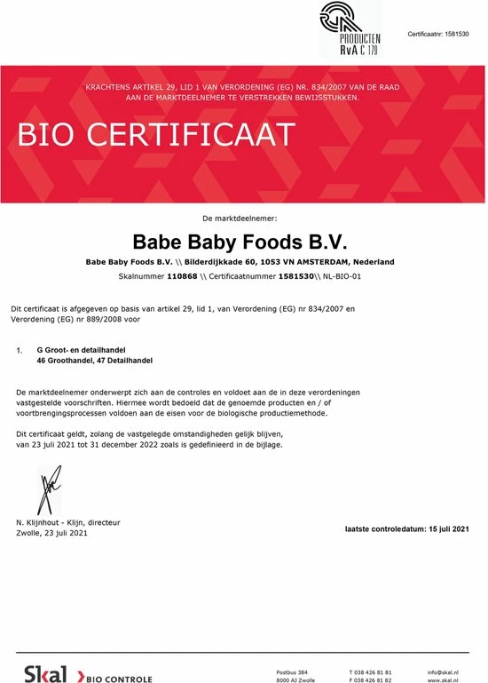 Babe Breakfast Box Met 1 Smaak - Havermout - Kokos - Banaan - Biologische Culinaire Babyhapjes Vanaf 8 Tot 36 Maanden - Sunset Sky - 6x200 Gram Babyvoeding - Winnaar Baby Innovation Award 2022 Beste Babyvoeding 2022 11 Babe Breakfast Box Met 1 Smaak - Havermout - Kokos - Banaan - Biologische Culinaire Babyhapjes Vanaf 8 Tot 36 Maanden - Sunset Sky - 6x200 Gram Babyvoeding - Winnaar Baby Innovation Award 2022 Beste Babyvoeding 2022 - Afbeelding 9